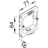 Адаптер для телефонных и компьютерных розеток HAGER, серии G31xx, для фронтальной установки в каналы BRSN G2870